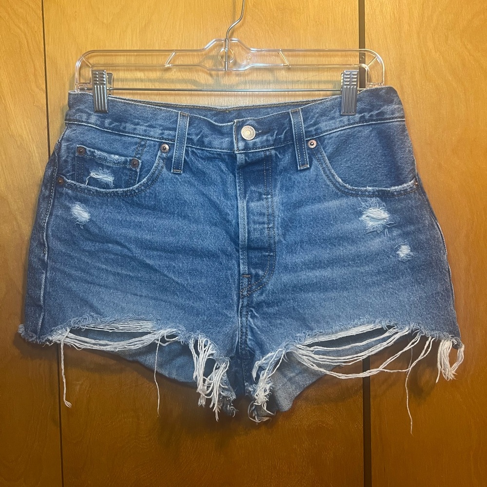 Levi's 501 Original Blue Denim Shorts Size 29